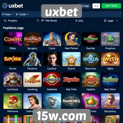Popularidade dos jogos disponíveis na plataforma uxbet